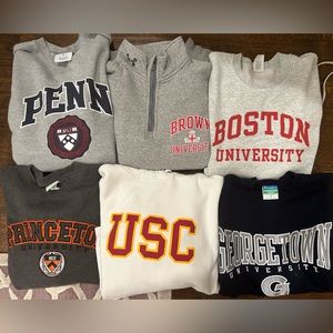 college unisex sweatshirts (selling individually)